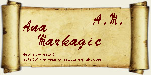 Ana Markagić vizit kartica